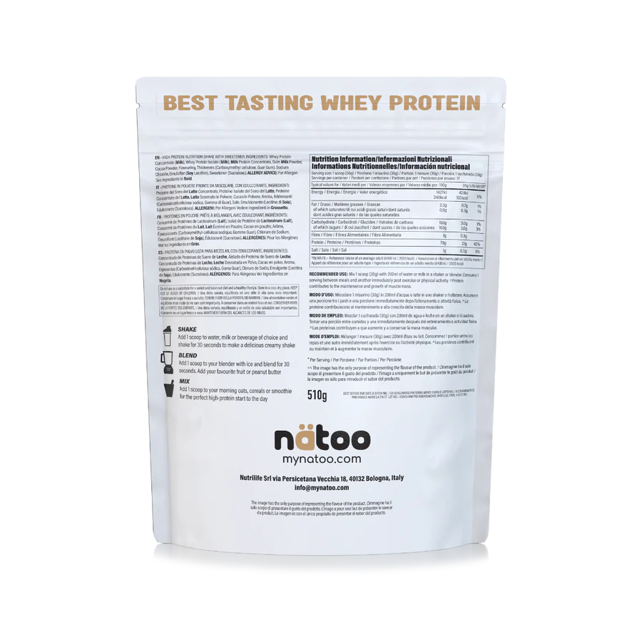 NATOO Whey Protein 510g Chocolate Peanut Butter - immagine 2
