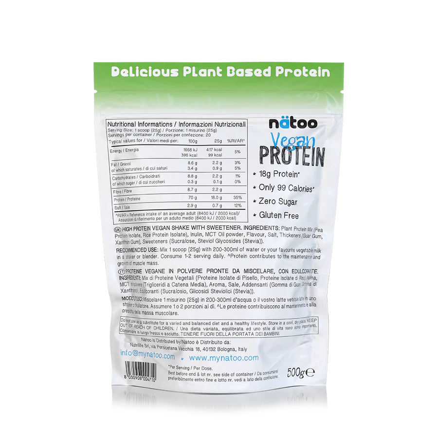 NATOO Vegan Protein 500gr gusto Vaniglia - immagine 2