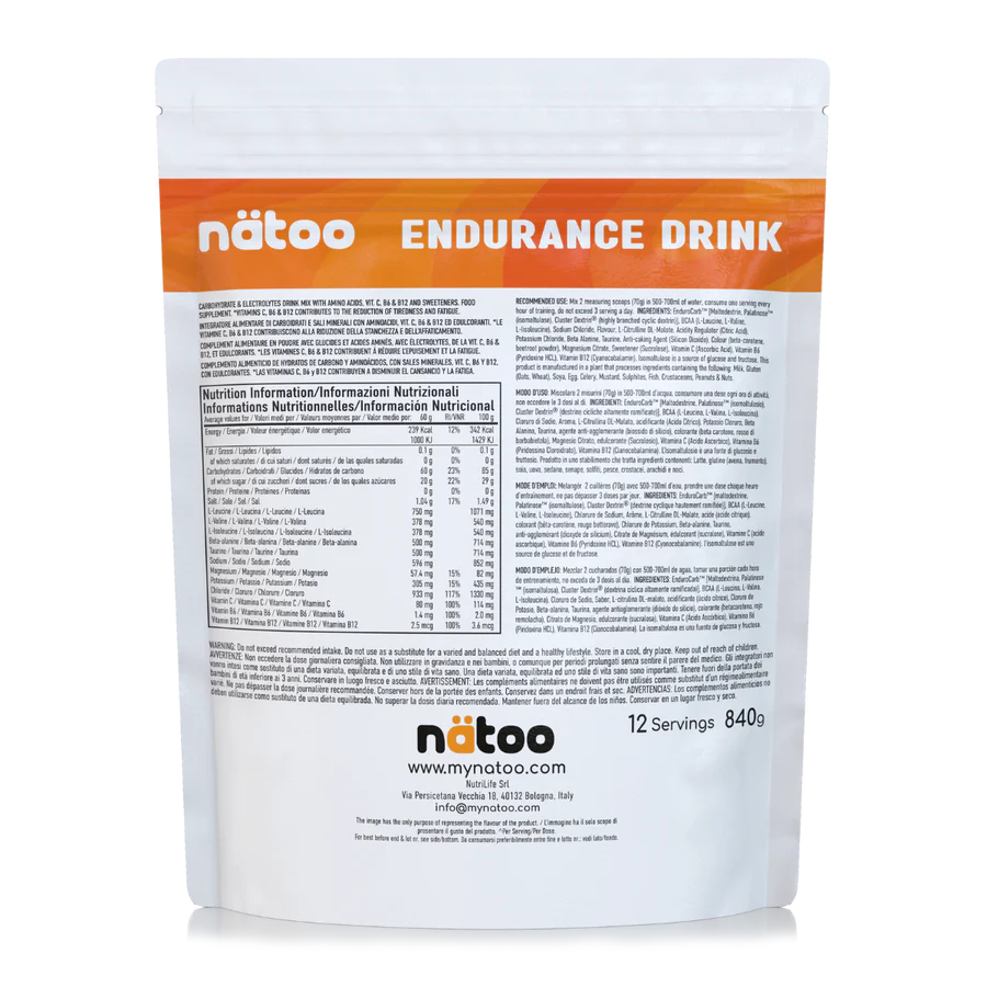 NATOO ULTRA ENDURANCE DRINK ORANGE 840G - immagine 2