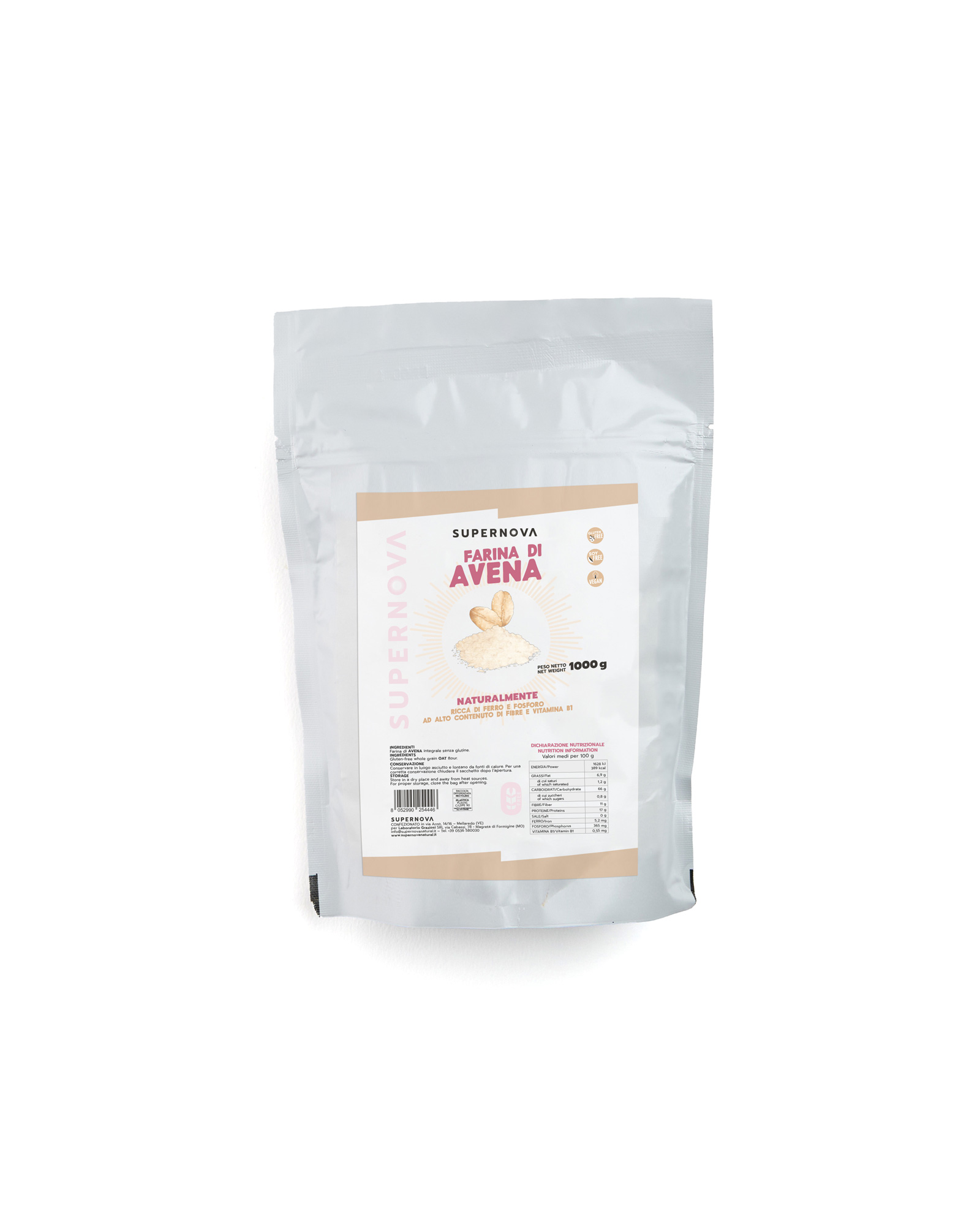 FARINA D'AVENA SENZA G. 1KG